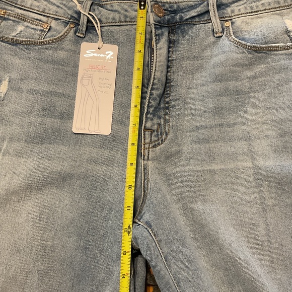 Women's Light Blue Distressed Jeans - Picture 12 of 16